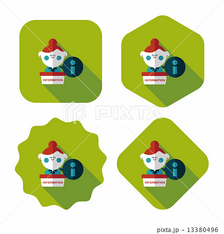 information counter flat icon with long shadow,eps10 13380496