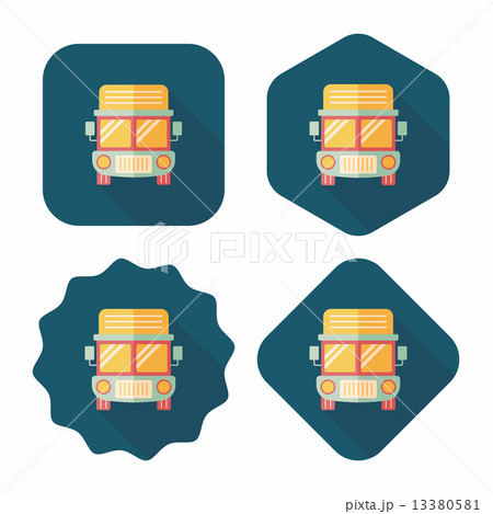 Transportation truck flat icon with long shadow,eps10 13380581