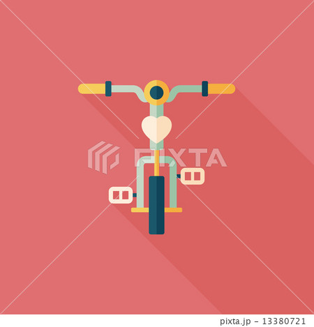 Transportation bicycle flat icon with long shadow,eps10 13380721
