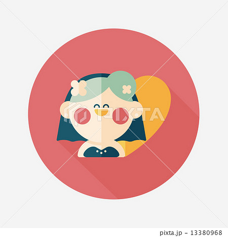 wedding bride flat icon with long shadow,eps10 wedding bride flat icon with long shadow,eps10 13380968
