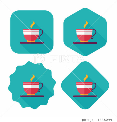 coffee flat icon with long shadow,eps10 coffee flat icon with long shadow,eps10 13380991