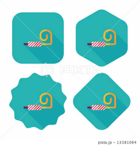 party horn flat icon with long shadow,eps10 party horn flat icon with long shadow,eps10 13381064
