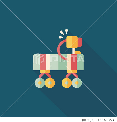 Space Rover flat icon with long shadow,eps10 Space Rover flat icon with long shadow,eps10 13381353