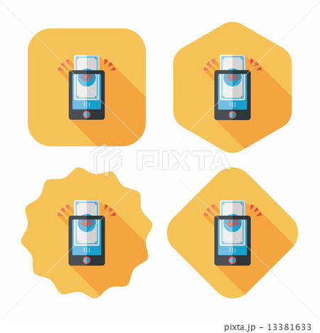 online shopping flat icon with long shadow,eps10 13381633