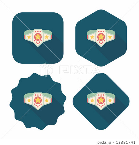 Championship belt flat icon with long shadow,eps10 Championship belt flat icon with long shadow,eps10 13381741