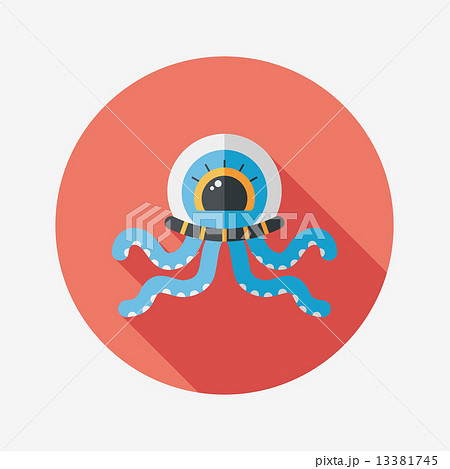 Space alien flat icon with long shadow,eps10 Space alien flat icon with long shadow,eps10 13381745