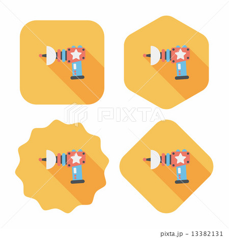 Space gun flat icon with long shadow,eps10 Space gun flat icon with long shadow,eps10 13382131