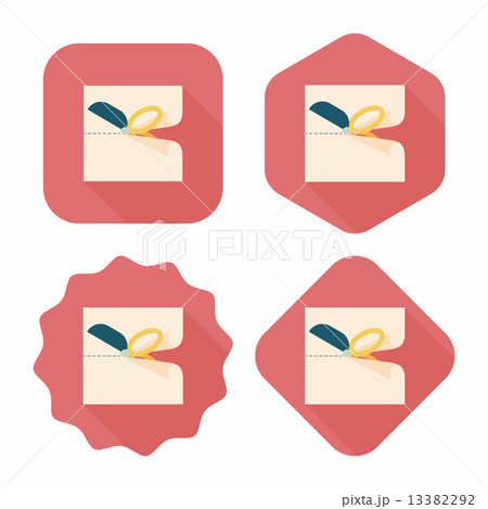 Scissor cut paper flat icon with long shadow,eps10 Scissor cut paper flat icon with long shadow,eps10 13382292