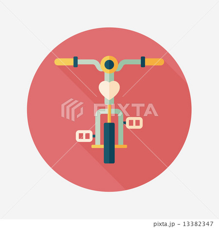 Transportation bicycle flat icon with long shadow,eps10 13382347