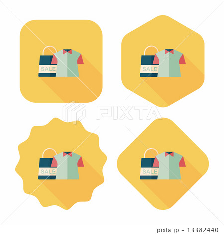 shopping clothes flat icon with long shadow,eps10 13382440