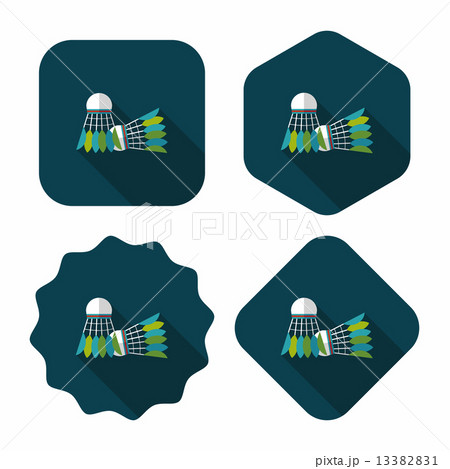 badminton ball flat icon with long shadow,eps10 badminton ball flat icon with long shadow,eps10 13382831