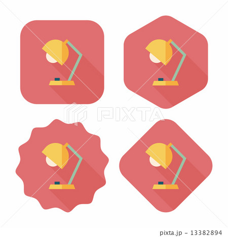Table lamp flat icon with long shadow,eps10 13382894
