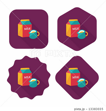 milk package flat icon with long shadow,eps10 milk package flat icon with long shadow,eps10 13383035
