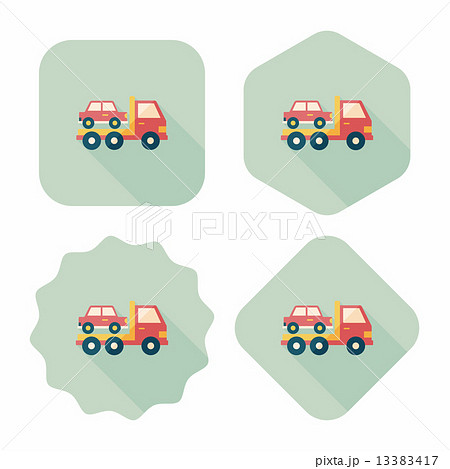 Transportation truck flat icon with long shadow,eps10 Transportation truck flat icon with long shadow,eps10 13383417