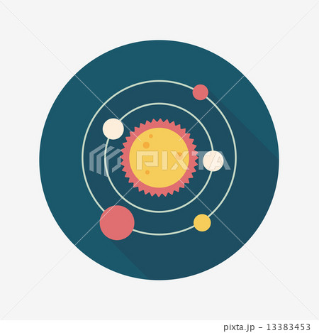 Space planet flat icon with long shadow,eps10 Space planet flat icon with long shadow,eps10 13383453