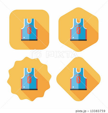 basketball clothing flat icon with long shadow,eps10 basketball clothing flat icon with long shadow,eps10 13383759