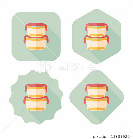 kitchenware preserving container flat icon with long shadow,eps1 13383920