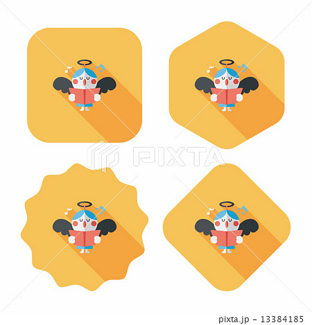 angel flat icon with long shadow, eps10 13384185