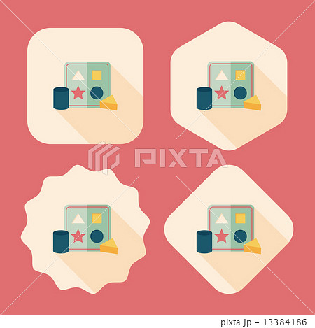 educational toy flat icon with long shadow,EPS 10 educational toy flat icon with long shadow,EPS 10 13384186