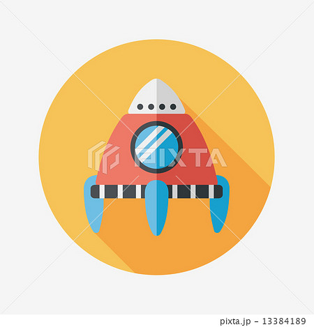 Space rocket flat icon with long shadow,eps10 Space rocket flat icon with long shadow,eps10 13384189