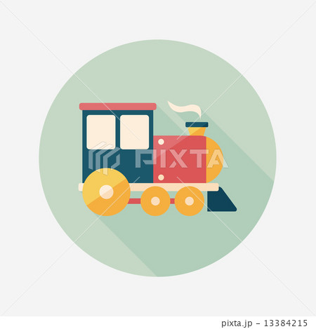Transportation train flat icon with long shadow,eps10 13384215