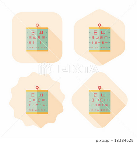 eye test chart flat icon with long shadow,eps10 eye test chart flat icon with long shadow,eps10 13384629
