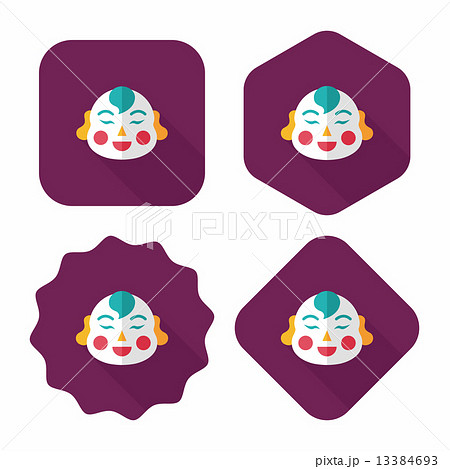 Chinese New Year flat icon with long shadow,eps10, Maitreya doll 13384693