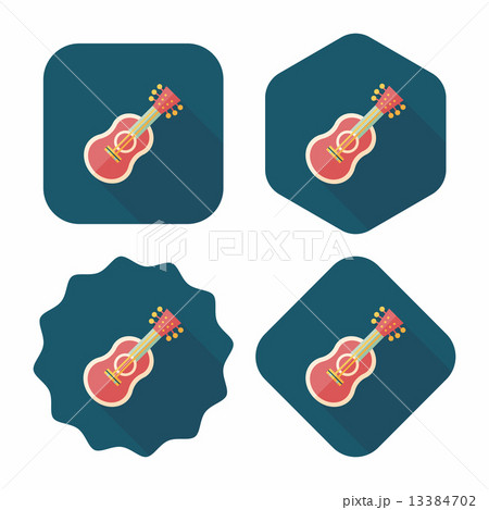 guitar flat icon with long shadow guitar flat icon with long shadow 13384702