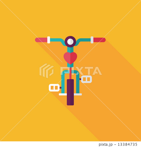 Transportation bicycle flat icon with long shadow,eps10 13384735