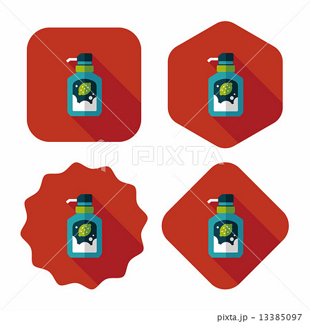 kitchenware dish soap flat icon with long shadow,eps10 kitchenware dish soap flat icon with long shadow,eps10 13385097