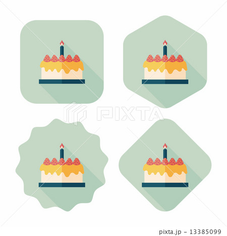 birthday cake flat icon with long shadow,eps10 birthday cake flat icon with long shadow,eps10 13385099