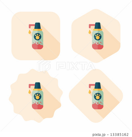 Pet shampoo flat icon with long shadow,eps10 Pet shampoo flat icon with long shadow,eps10 13385162