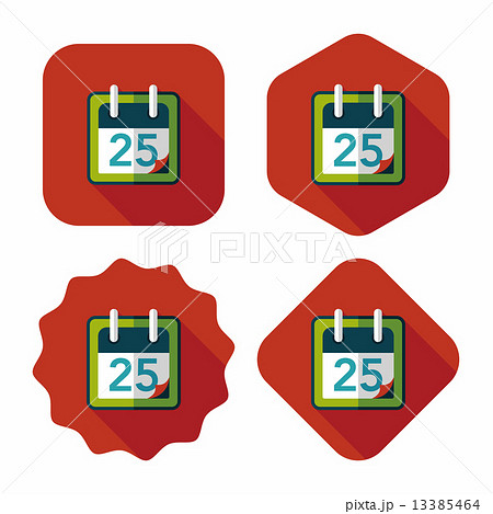 Calendar flat icon with long shadow, eps10 13385464