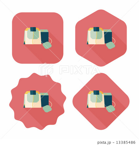 coffee bag flat icon with long shadow,eps10 coffee bag flat icon with long shadow,eps10 13385486