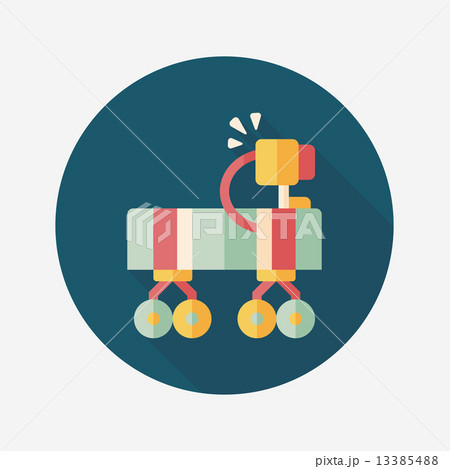 Space Rover flat icon with long shadow,eps10 Space Rover flat icon with long shadow,eps10 13385488