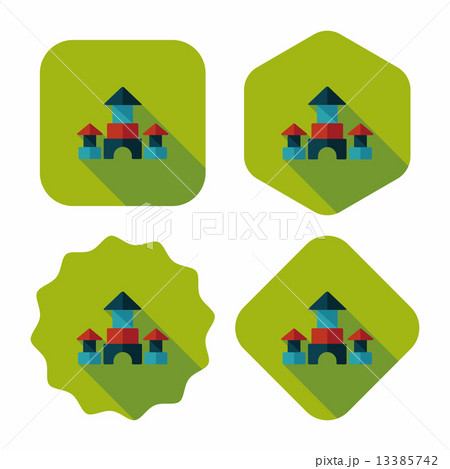 brick house flat icon with long shadow brick house flat icon with long shadow 13385742