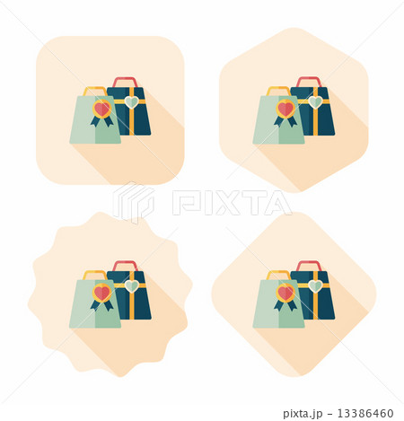 Valentine's Day present flat icon with long shadow,eps10 Valentine's Day present flat icon with long shadow,eps10 13386460