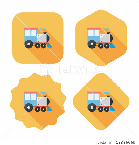 Transportation train flat icon with long shadow,eps10 Transportation train flat icon with long shadow,eps10 13386669