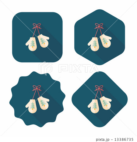 gloves flat icon with long shadow,eps10 13386735