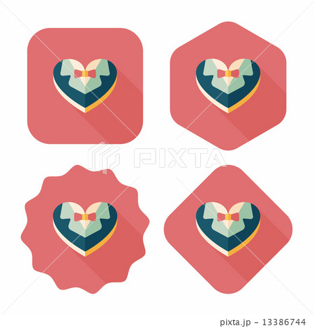wedding groom suit shaped box of cookies flat icon with long sha 13386744