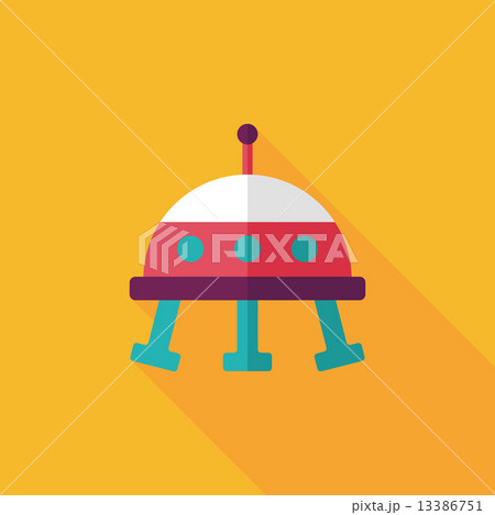 Space UFO flat icon with long shadow, eps10 Space UFO flat icon with long shadow, eps10 13386751