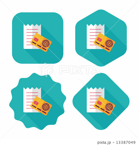 shopping credit card bill flat icon with long shadow,eps10 shopping credit card bill flat icon with long shadow,eps10 13387049