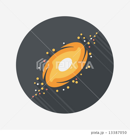 Space galaxy flat icon with long shadow,eps10 13387050