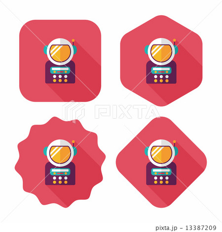 Space Astronaut flat icon with long shadow, eps10 Space Astronaut flat icon with long shadow, eps10 13387209