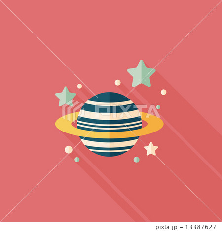 Space planet flat icon with long shadow,eps10 Space planet flat icon with long shadow,eps10 13387627