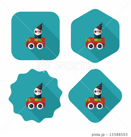 toy car flat icon with long shadow toy car flat icon with long shadow 13388503