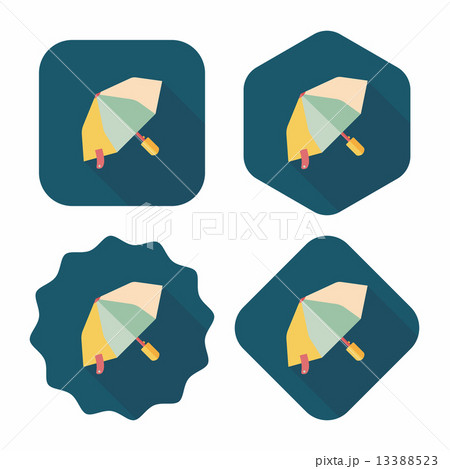 umbrella flat icon with long shadow 13388523