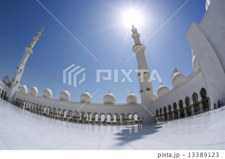 Sheikh Zayed mosque in Abu Dhabi, United Arab Emirates, Middle East 13389123