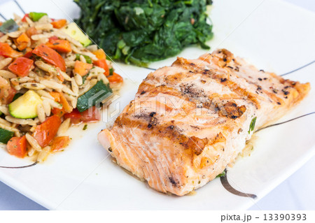 delicious grill salmon with side dishes delicious grill salmon with side dishes 13390393