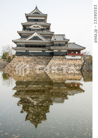 Matsumoto Castle in Japan in cloudy day 13390583
